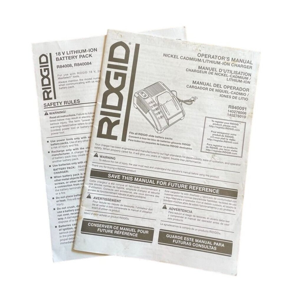 Ridgid Operators Instruction Manual Guide Hammer Drill Two Speed